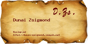 Dunai Zsigmond névjegykártya